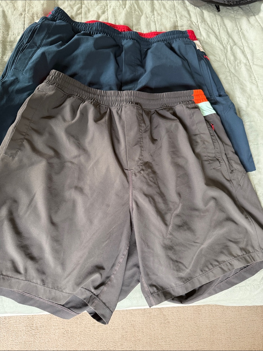 Birddogs Men's Athletic Shorts in Navy and Grey. 2xl Classic